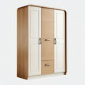Three-door wardrobe with wooden finish 180 x 90 x 50cm for bedroom storage