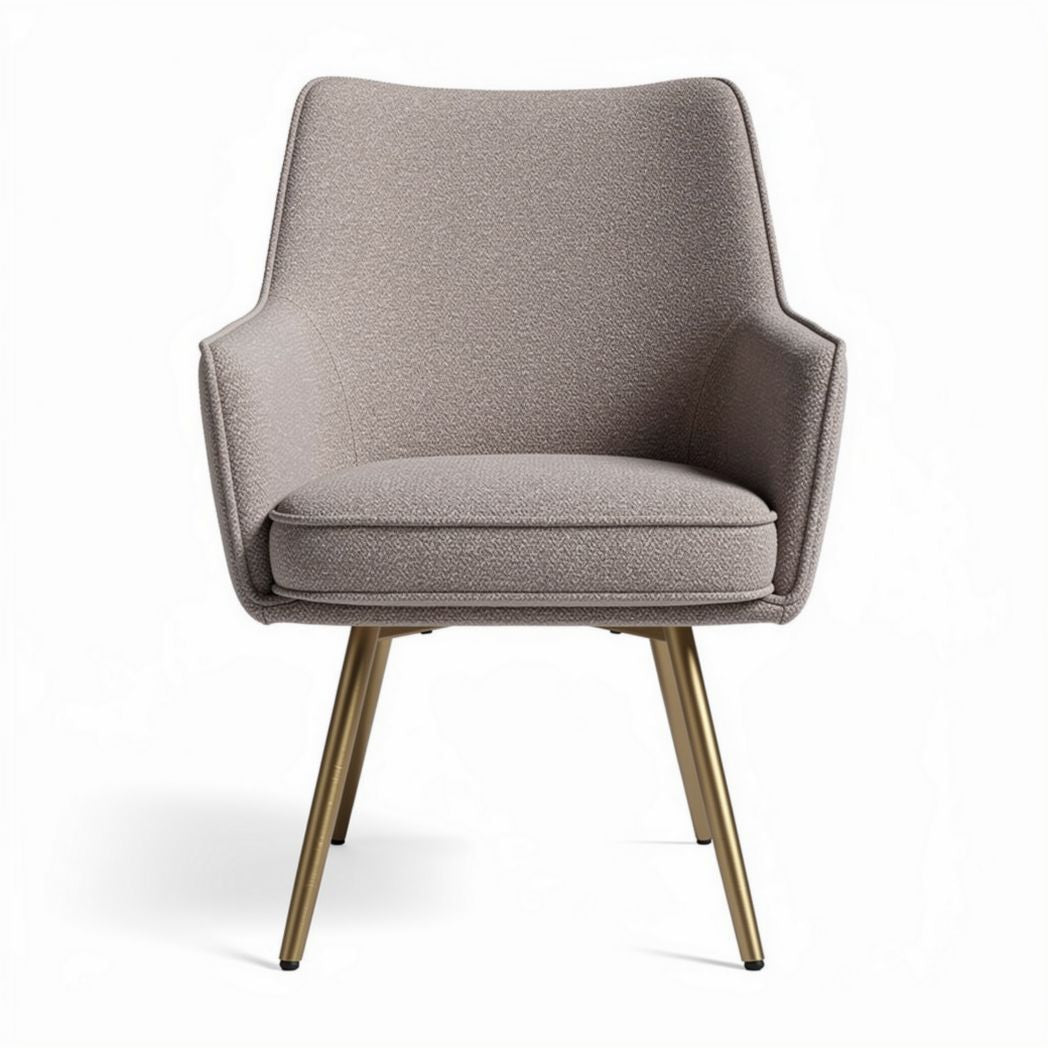 Fabric armchair with gold metal legs suitable for living room 80 x 70 x 85cm